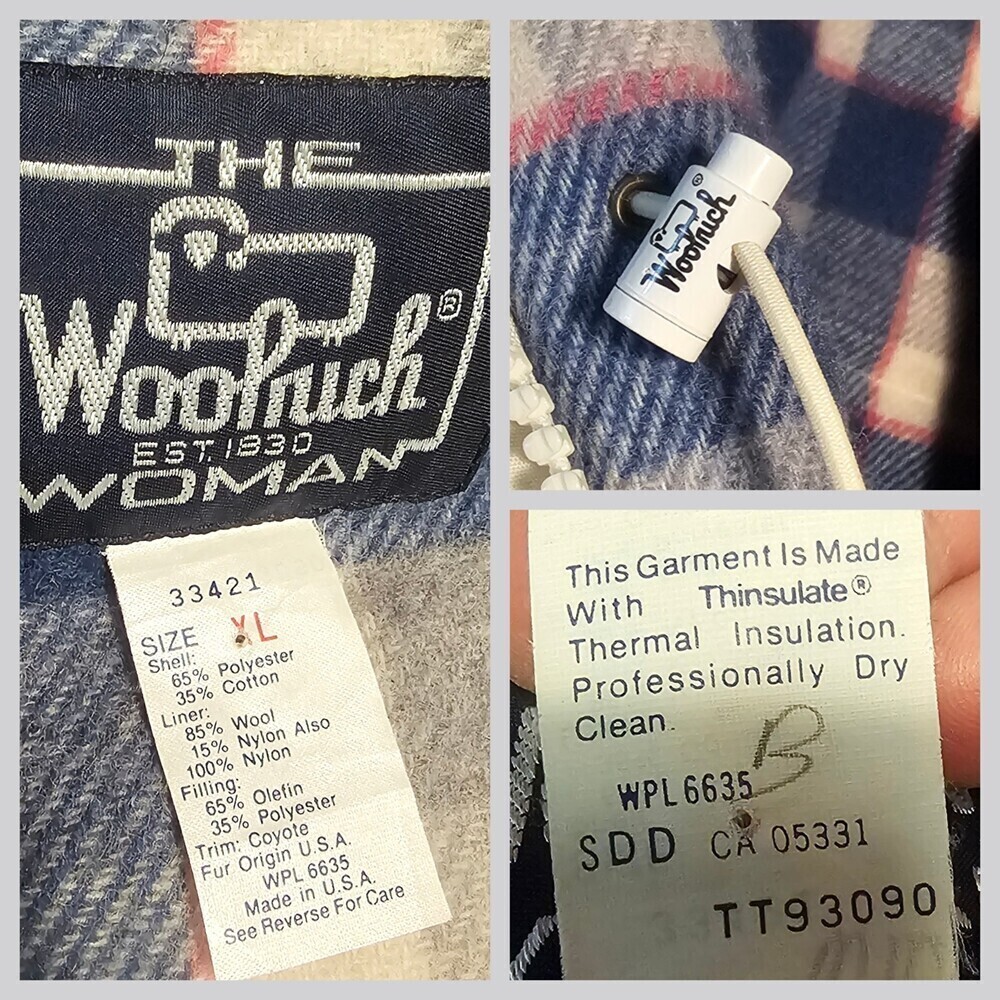 Vtg Woolrich Parka Wool Blanket Lined Hood W Coyote Fur Made In USA Sz XL - Picture 7 of 15